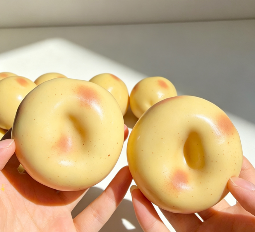 Shape‑able Potato Squishy Ball, Handmade Crispy Squeaky Fidget Toy, Slow Rebound Stress Relief Squeeze Toy